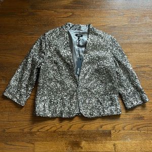Apt. 9 Silver Sequin Blazer